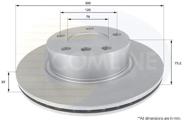 Brake disc, 1pcs FRONT ADC1770V