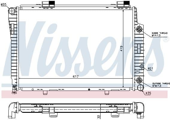 Radiator, engine cooling 62756A