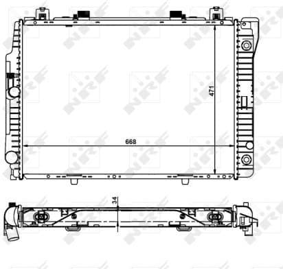 Radiator, engine cooling EASY FIT 55315