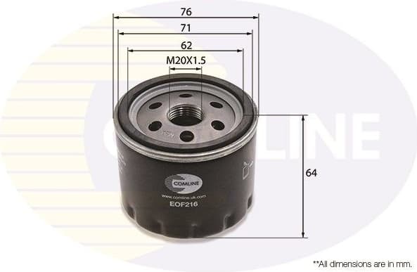 Filter oil EOF216 - image 2