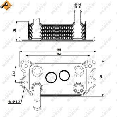 Oil Cooler, engine oil EASY FIT 31176