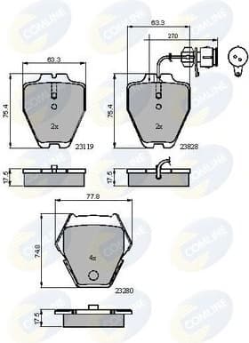 Brake pads front CBP11770