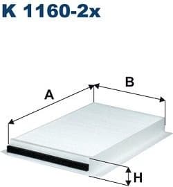 Filter, cabin air K1160-2X