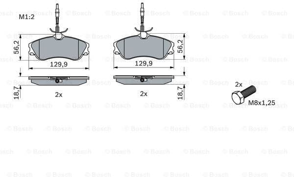Brake Pad Set, disc brake 0986424414 - image 6