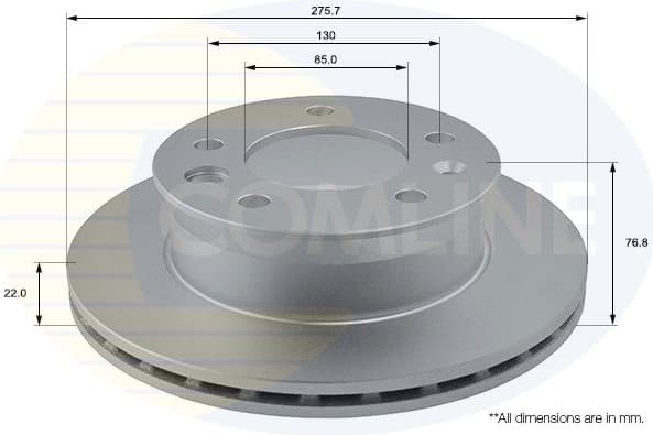 Brake disc, 1pcs FRONT ADC1610V - image 2