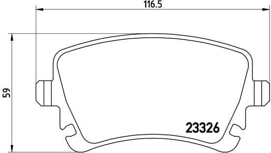 Brake pads rear, Top Quality P85083