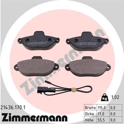 Brake Pad Set, disc brake 21436.170.1