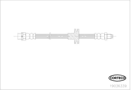 Brake hose front 19036339