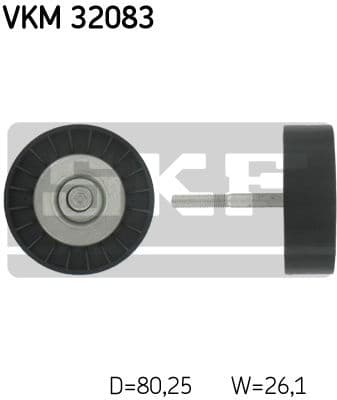 Deflection/Guide Pulley, V-ribbed belt VKM 32083