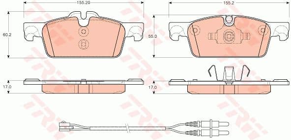 Brake Pad Set, disc brake COTEC GDB1929