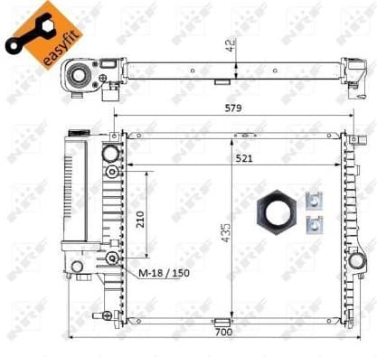 Radiator, engine cooling EASY FIT 50564 - image 6