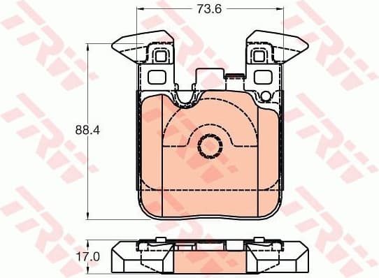 Brake Pad Set, disc brake COTEC GDB2028