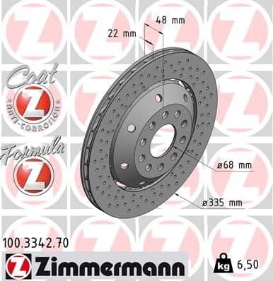 Brake Disc FORMULA Z BRAKE DISC 100.3342.70 - image 2