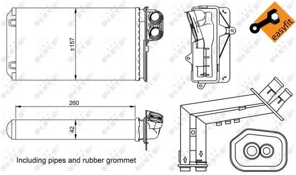 Heat Exchanger, interior heating EASY FIT 53216