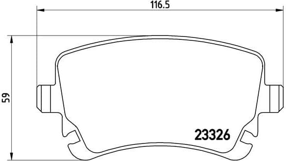 Brake pads rear, Top Quality P85076