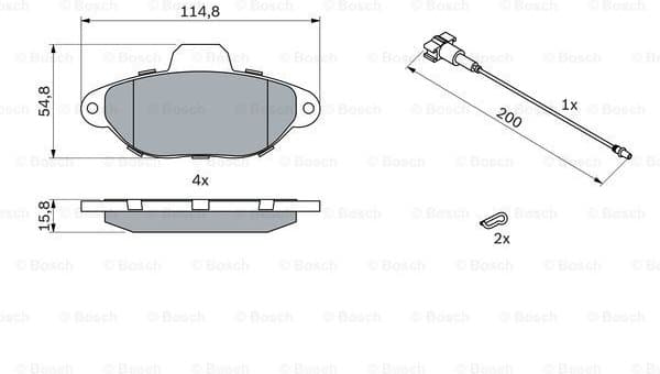 Brake Pad Set, disc brake 0986494115 - image 7