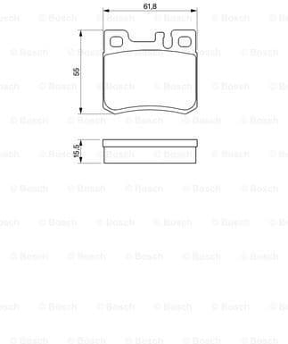 Brake Pad Set, disc brake 0986424358