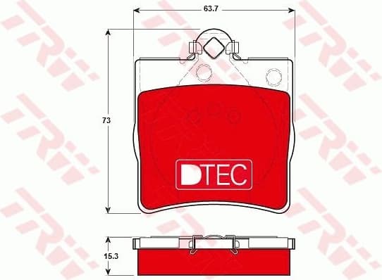Brake Pad Set, disc brake DTEC COTEC GDB1335DTE