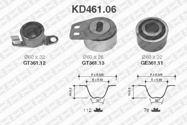 Timing Belt Kit KD461.06
