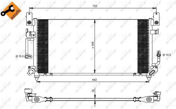 Condenser, air conditioning EASY FIT 35423
