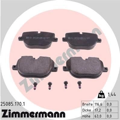 Brake Pad Set, disc brake 25085.170.1