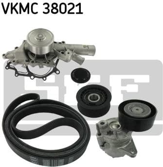 Water Pump + V-ribbed Belt Kit VKMC 38021