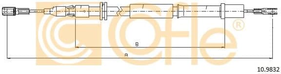 Cable Pull, parking brake 10.9832
