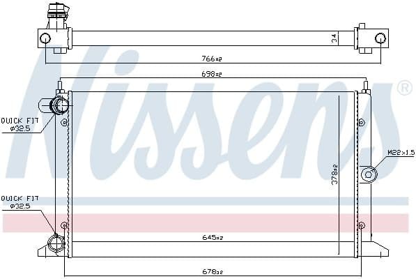 Radiator, engine cooling 67304