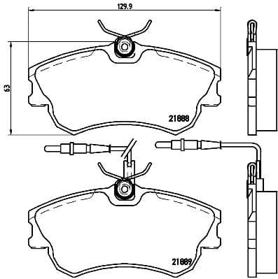 Brake Pad Set, disc brake PRIME LINE P68023