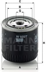 Filter, operating hydraulics W920/7