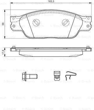 Brake Pad Set, disc brake 0986494141 - image 2