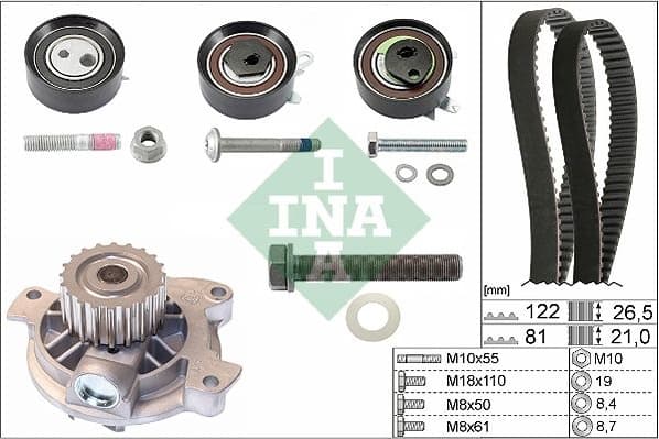Timing belt kit with water pump 530048430