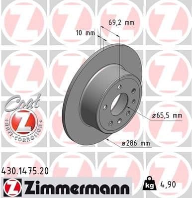 Brake Disc COAT Z 430.1475.20
