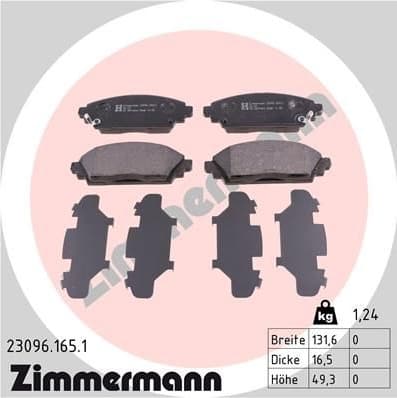 Brake Pad Set, disc brake 23096.165.1