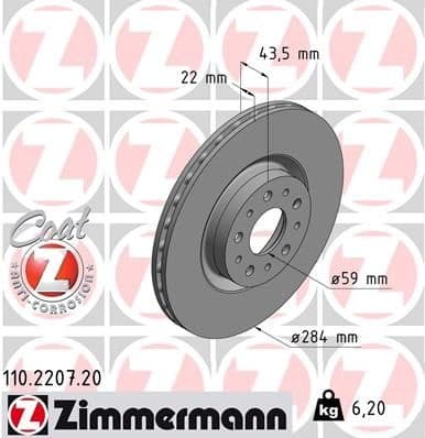 Brake Disc COAT Z 110.2207.20