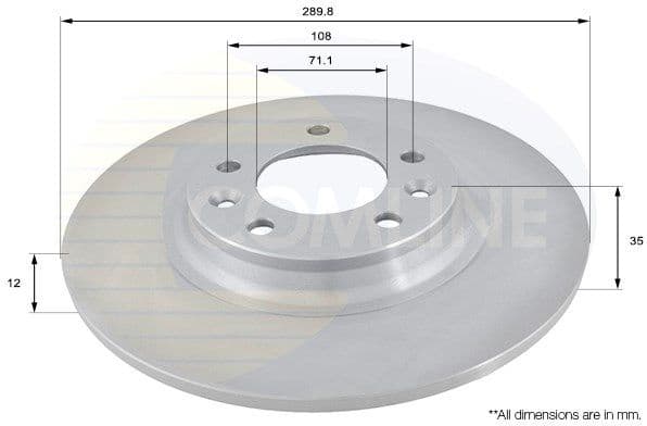 Brake disc, 1pcs REAR ADC1551 - image 2