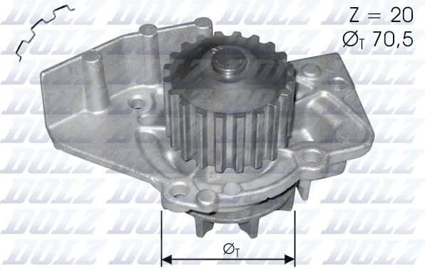 Water Pump, engine cooling C120