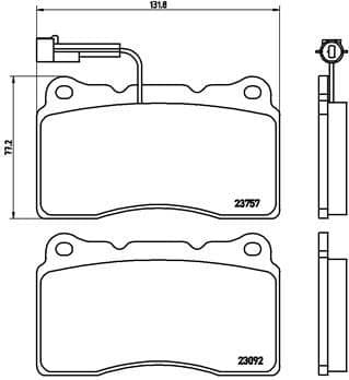 Brake Pad Set, disc brake PRIME LINE P23115