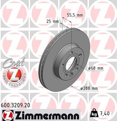 Brake Disc COAT Z 600.3209.20