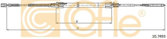 Cable Pull, parking brake 10.7493