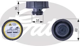 Cap, coolant tank RC240