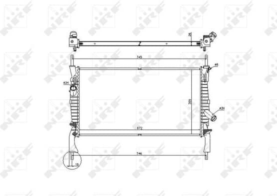 Radiator, engine cooling EASY FIT 53742