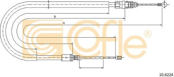 Cable Pull, parking brake 10.6224 - image 2