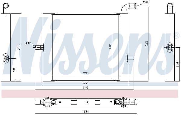 Low Temperature Cooler, charge air cooler 64338