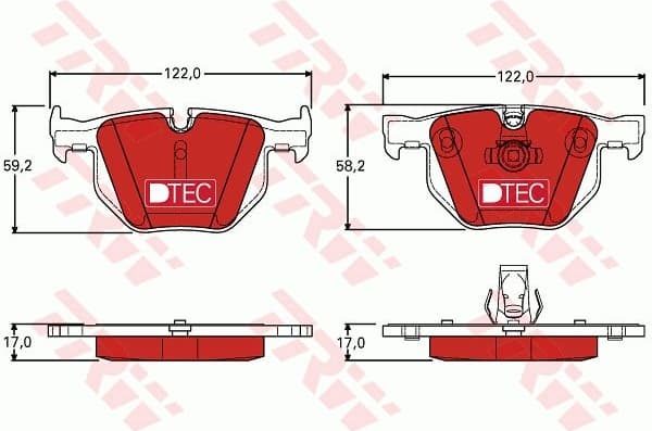 Brake Pad Set, disc brake DTEC COTEC GDB1727DTE