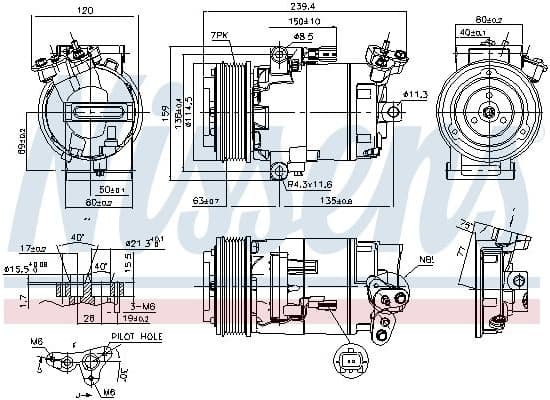 Compressor, air conditioning ** FIRST FIT ** 890015