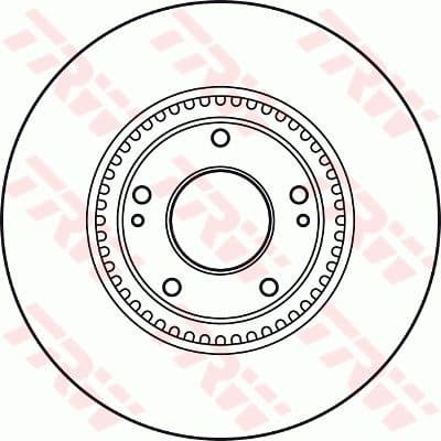 Brake Disc TRW SINGLE DF4957S - image 2