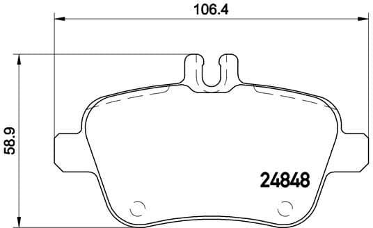 Brake pads rear, Top Quality P50091