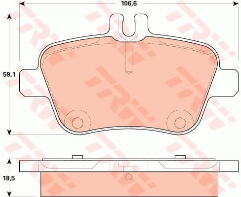 Brake pads rear, Top Quality GDB1920
