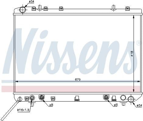 Radiator, engine cooling 61669